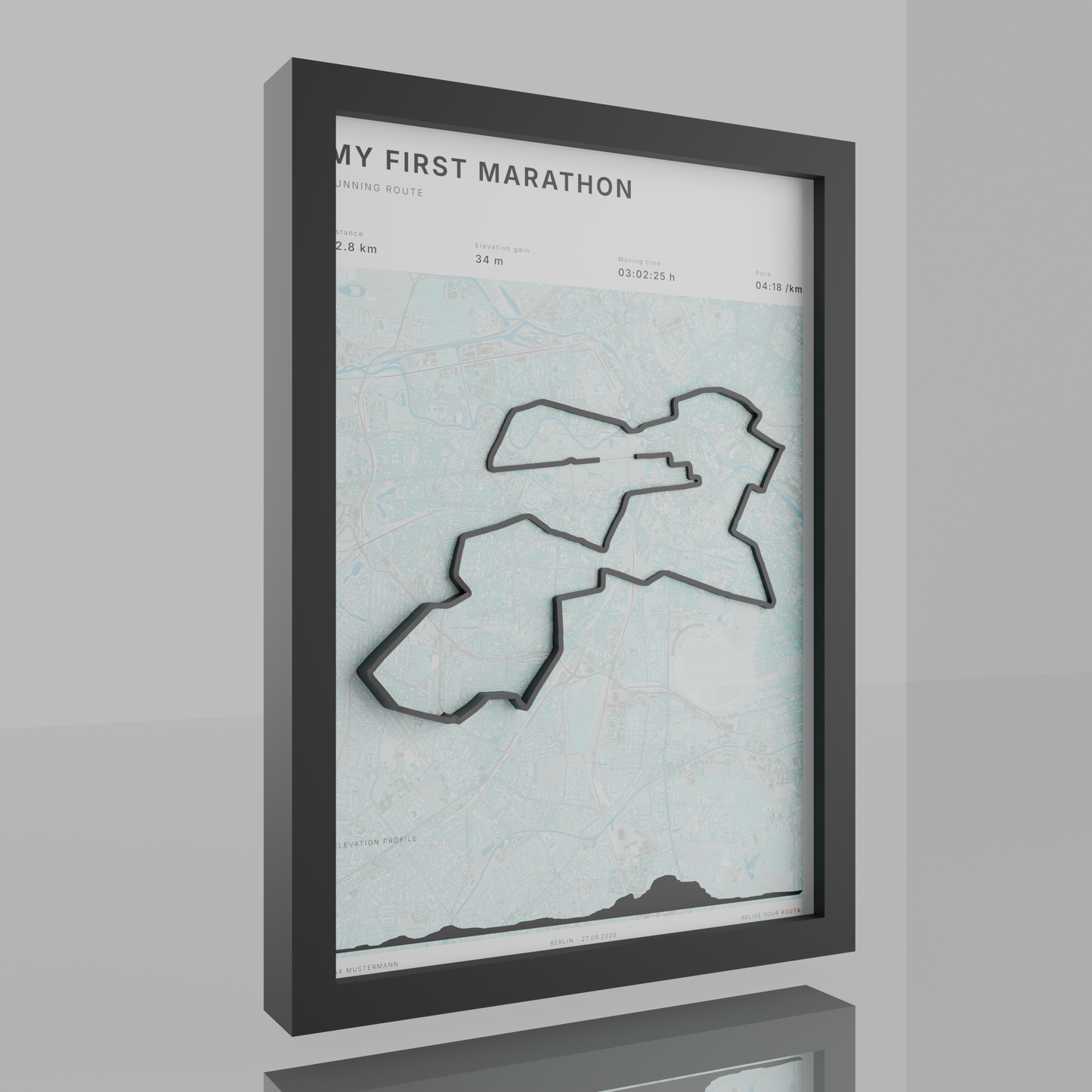 CUSTOM 3D ROUTE 'BASIC' in a FRAME