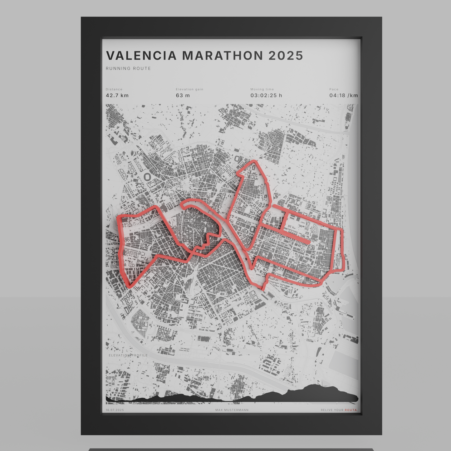 CUSTOM 3D ROUTE 'BASIC' in a FRAME