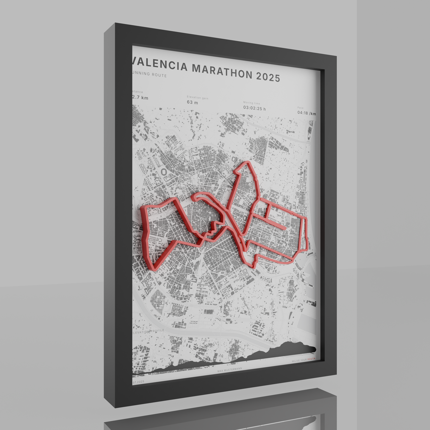 CUSTOM 3D ROUTE 'BASIC' in a FRAME