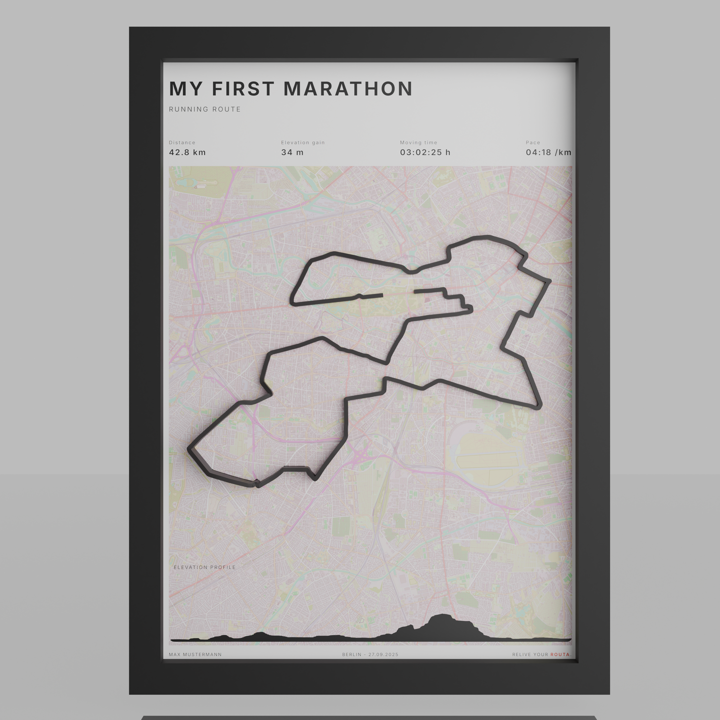 CUSTOM 3D ROUTE 'BASIC' in a FRAME