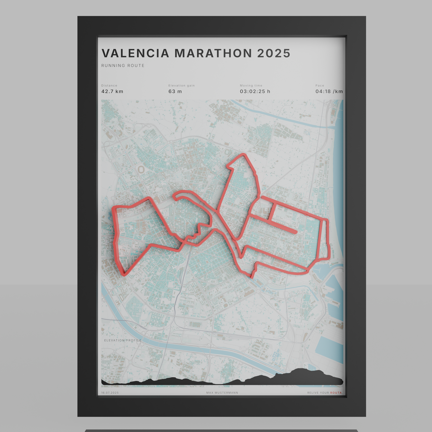 CUSTOM 3D ROUTE 'BASIC' in a FRAME
